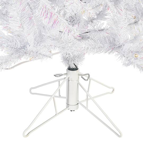 4.5ft. Pre-Lit Sparkle White Spruce Artificial Christmas Tree, Pure White LED Lights